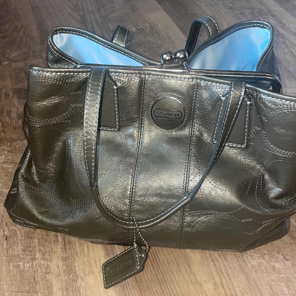 Coach purse bronze